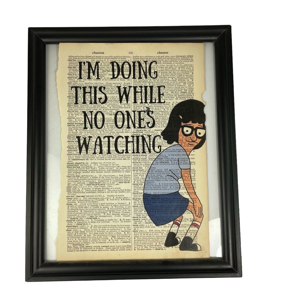 Vintage Dictionary Art Print Wall Hanging Pages 6.5 x 9.5 Tina Bob's Burgers mq